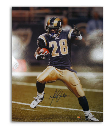 Marshall Faulk St. Louis Rams Autographed 16" x 20" Photograph (Unframed)