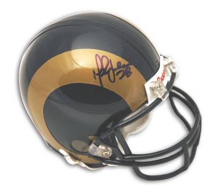 Marshall Faulk St. Louis Rams Autographed Mini Helmet