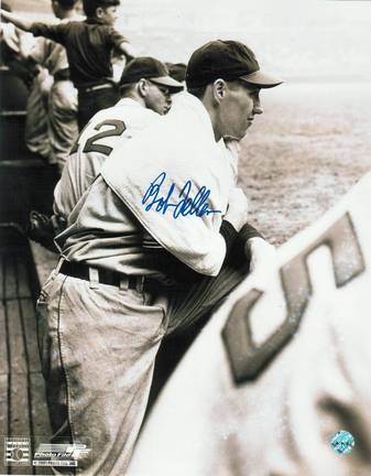 Bob Feller Autographed "In The Dugout" Cleveland Indians 8" x 10" Photo