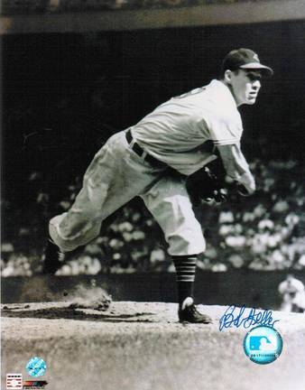Bob Feller Autographed "Follow Through" Cleveland Indians 8" x 10" Photo