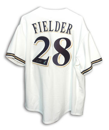 Prince Fielder Autographed Milwaukee Brewers White Majestic Baseball Jersey