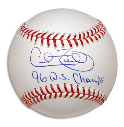 Cecil Fielder Autographed Baseball Inscribed with "96 WS Champs"