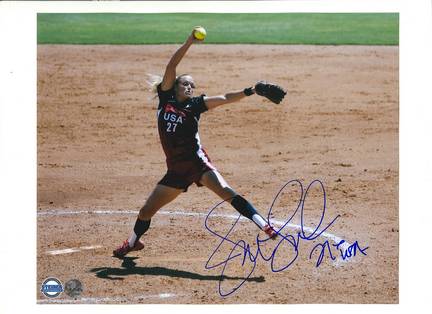 Jennie Finch Autographed 8" x 10" Photographs Inscribed "Team USA" (Unframed)