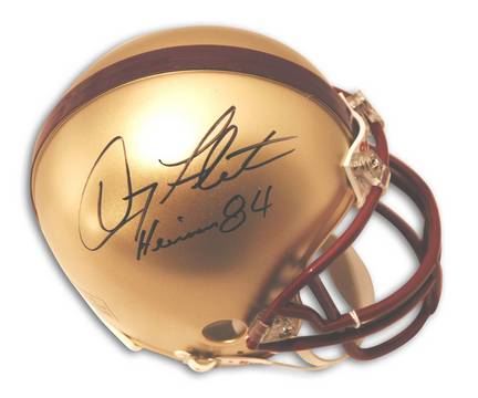 Doug Flutie Boston College Eagles Autographed Mini Helmet Inscribed with "Heisman 84"