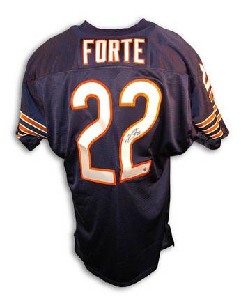 Matt Forte Autographed Custom Throwback NFL Football Jersey (Navy)