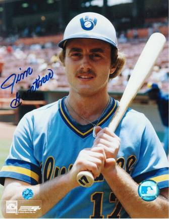 Jim Gantner Autographed "Bat On Shoulder" Milwaukee Brewers 8" x 10" Photo