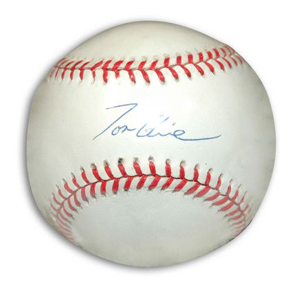 Tom Glavine Autographed Baseball