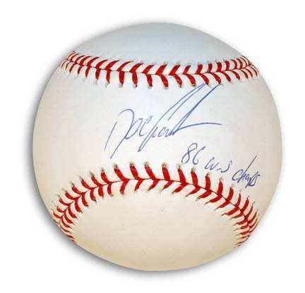 Dwight "Doc" Gooden Autographed MLB Baseball Inscribed with "86 WS Champs"