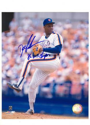 Dwight "Doc" Gooden New York Mets Autographed 8" x 10" Photograph Inscribed with "86 WS Champs&