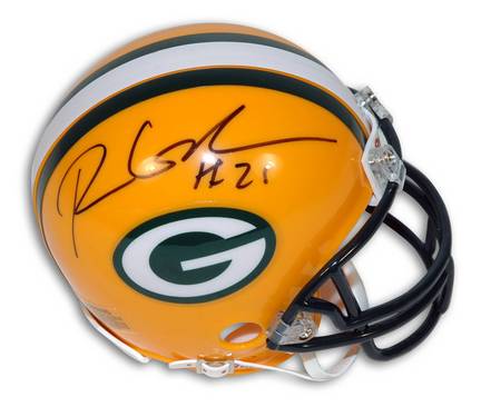 Ryan Grant Green Bay Packers Autographed Riddell Mini Football Helmet with "#21" Inscription
