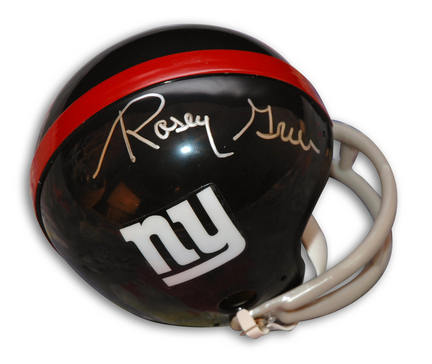 Rosey Grier Autographed New York Giants Replica Mini Helmet