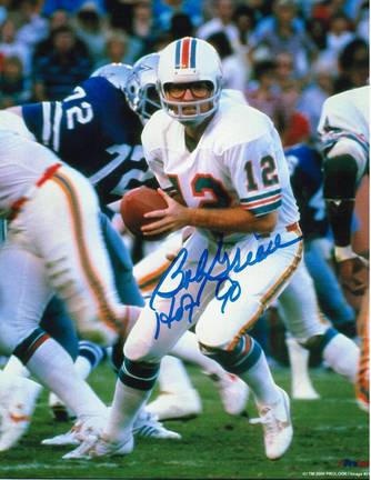 Bob Griese Autographed "Vs Cowboys" Miami Dolphins 8" x 10" Photo Inscribed "HOF 90" 