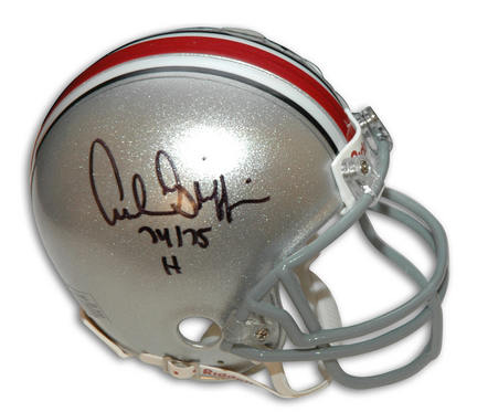 Archie Griffin Autographed Ohio State Buckeyes Riddell Mini Helmet with Inscription "74/75 H"