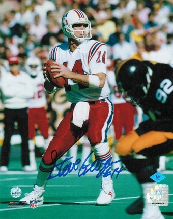 Steve Grogan New England Patriots Autographed 8" x 10" "Vs. Steelers" Unframed Photograph