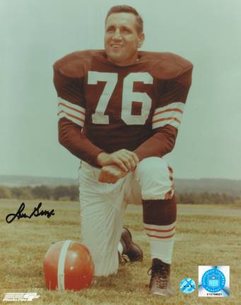 Lou Groza Cleveland Browns Autographed 8" x 10" Knee Photograph (Unframed)