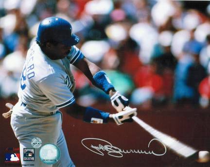 Pedro Guerrero Autographed "Swinging" Los Angeles Dodgers 8" x 10" Photo