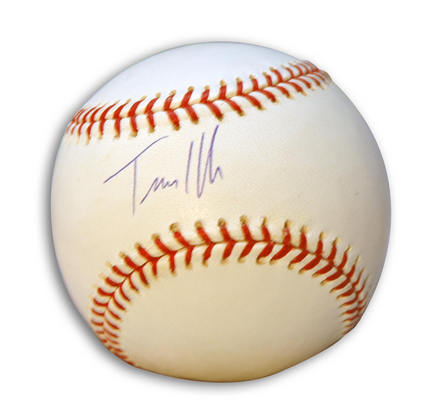 Travis Hafner Autographed MLB Baseball