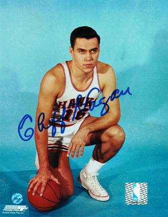 Cliff Hagan Autographed "On One Knee" St. Louis Hawks 8" x 10" Photo