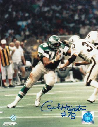 Carl Hairston Autographed "Vs Raiders" Philadelphia Eagles 8" x 10" Photo