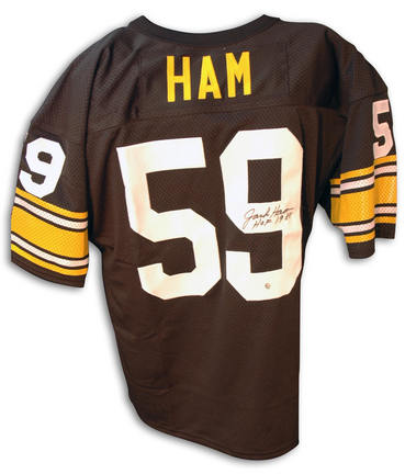 Jack Ham Autographed Pittsburgh Steelers Throwback Black Jersey with "HOF 1988" Inscription