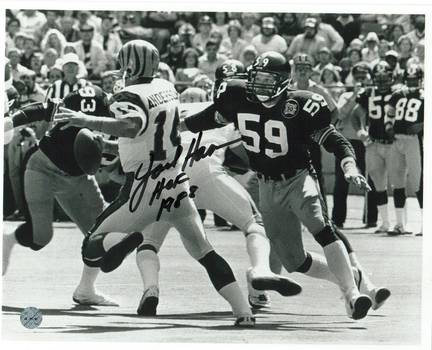 Jack Ham Autographed "BW Vs Bengals" Pittsburgh Steelers  8" x 10" Photo Inscribed "HOF 1988&qu