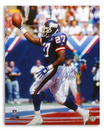 Rodney Hampton New York Giants Autographed 16" x 20" Photograph Inscribed with "2xPB" (2 Time Pro Bo