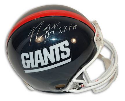 Rodney Hampton New York Giants Autographed Riddell Throwback Pro Line Full Size Football Helmet Inscribed with "2xP