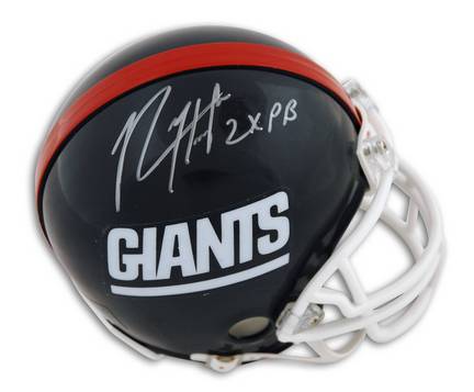 Rodney Hampton Autographed New York Giants Mini Football Helmet Inscribed with "2X PB"