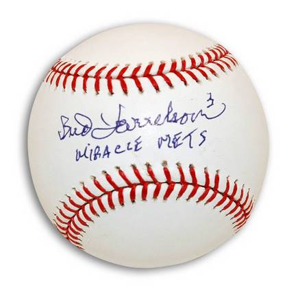 Bud Harrelson Autographed MLB Baseball Inscribed with "Miracle Mets"