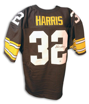 Franco Harris Autographed Pittsburgh Steelers Black Throwback Jersey