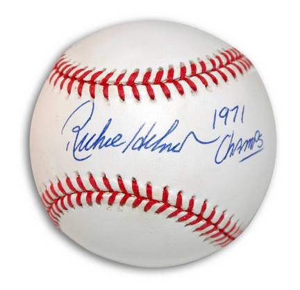 Richie Hebner Autographed MLB Baseball Inscribed with "1971 Champs"