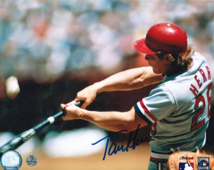 Tommy Herr Autographed "Close Up" St. Louis Cardinals 8" x 10" Photo 