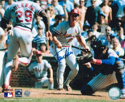 Tommy Herr Autographed "Vs Cubs" St. Louis Cardinals 8" x 10" Photo
