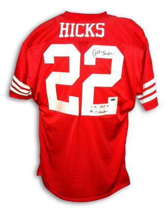 Dwight Hicks Autographed Custom Throwback Football Jersey (Red)