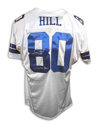 Tony Hill Autographed Custom Throwback NFL Football Jersey Inscribed with "3 Time Pro Bowl" (White)