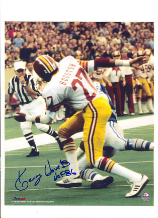 Kenny Houston Washington Redskins Autographed 8" x 10" Tackle Photograph Inscribed with "HOF 86" (Un