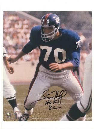 Sam Huff New York Giants Autographed 8" x 10" Photograph (Unframed)