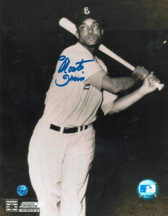 Monte Irvin Autographed "Swinging" Newark Eagles 8" x 10" Photo