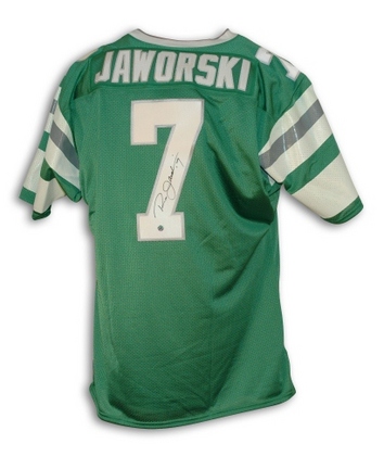 Ron Jaworski Philadelphia Eagles Autographed Throwback Football Jersey (Green)