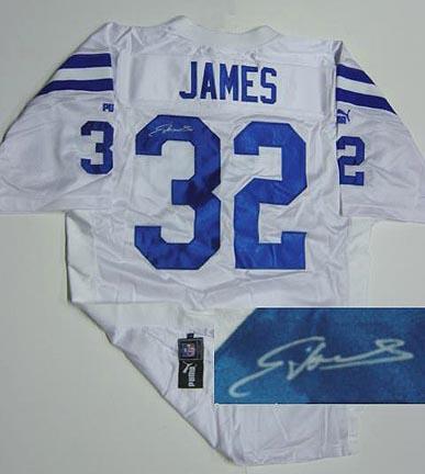Edgerrin James Indianapolis Colts NFL Autographed Authentic (White) Puma Jersey 