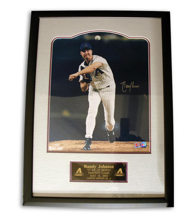 Randy Johnson Autographed Limited Edition "27 Up - 27 Down" Perfect Game Framed 16" x 20" Photograph