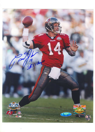 Brad Johnson Tampa Bay Buccaneers Autographed 8" x 10" Photograph Inscribed "SB 37 Champs" and "