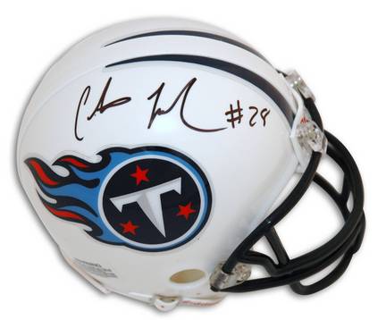 Chris Johnson Autographed Tennessee Titans Mini Football Helmet