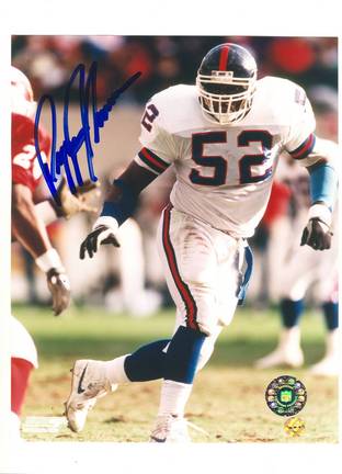 Pepper Johnson New York Giants Autographed 8" x 10" White Jersey Photograph (Unframed)