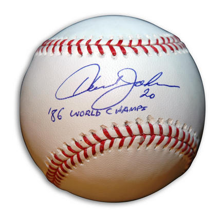 Howard Johnson Autographed Baseball Inscribed with "'86 World Champs"
