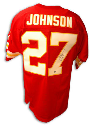 Larry Johnson Autographed Kansas City Chiefs Red Jersey