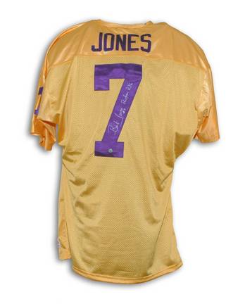 Bert Jones Autographed Louisiana State Tigers (LSU) Jersey Inscribed "#7" and "Rustin Rifle"