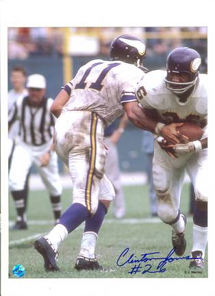 Clint Jones Minnesota Vikings Autographed 8" x 10" Photograph with "26" Inscription (Unframed)