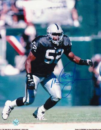 Mike Jones Autographed Oakland Raiders 8" x 10" Photo
