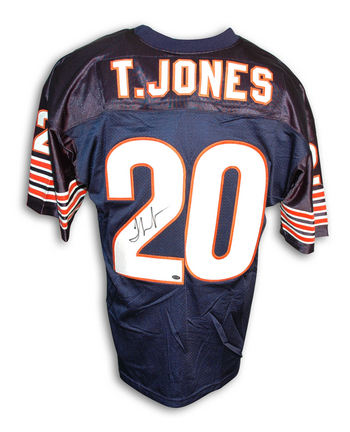 Thomas Jones Autographed Chicago Bears Custom Made Football Jersey